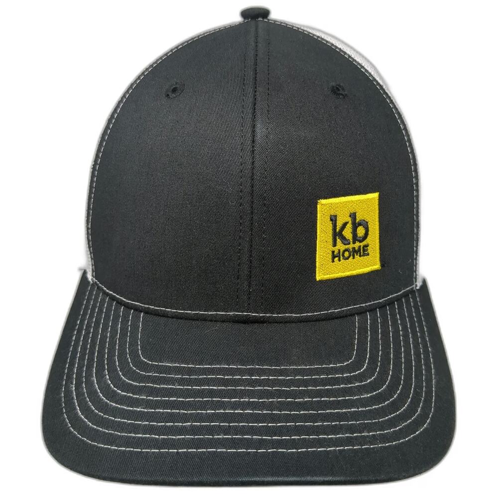 Richardson Trucker Hat Black One Size KB Home Construction Logo Mesh Snapback